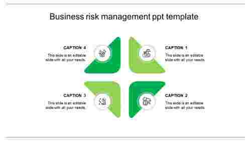 risk management ppt template-green